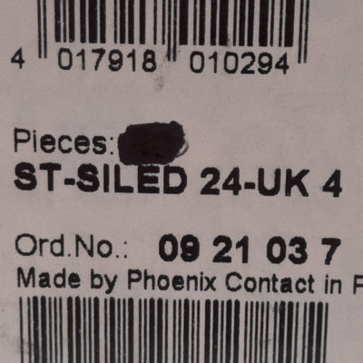 New Lot of 4 Phoenix Contact 0921037 Fuse Plug 6.3A 24V G/5x20 Fuse 33.1x45.7x6.1mm
