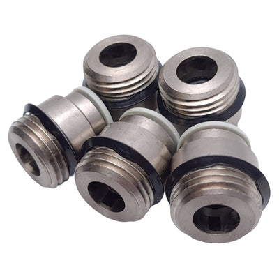 New Lot of 5 SMC KQ2S12-U04N Hex Male Connector One-Touch Fittings, ø12mm, 3MPa