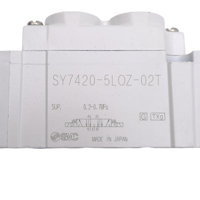 New SMC SY7420-5LOZ-02T Solenoid Valve, 0.2-0.7MPa, 1/4 NPTF, 32ms Response, 24VDC