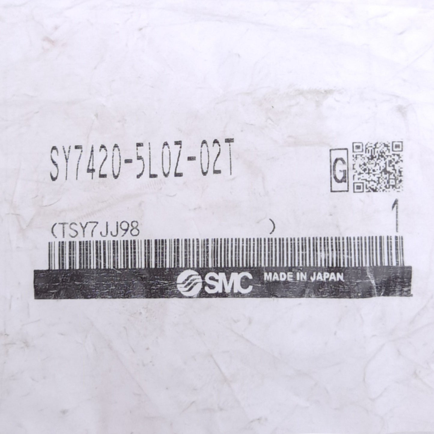 New SMC SY7420-5LOZ-02T Solenoid Valve, 0.2-0.7MPa, 1/4 NPTF, 32ms Response, 24VDC