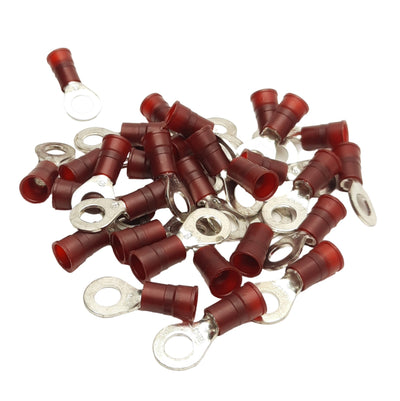 New Lot of 30 3M MN8-516RK Scotchlok Insulated Ring Terminal, 5/16in Stud, 600V