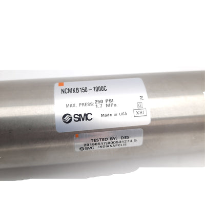 New SMC NCMKB150-1000C Stainless Steel Cylinder 1-1/2in Bore, 10in Stroke, 1/8in NPT