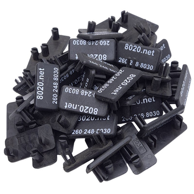 New – Open box Lot of 40 80/20 2036 Profile End Caps w/ Push-In Stems, Series 15, 1.50x0.75in