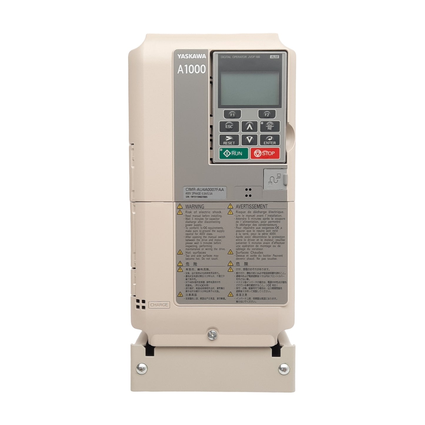 New Yaskawa CIMR-AU4A0007FAA Variable Frequency Drive 3-Phase 380-480VAC 0-400Hz 3kW