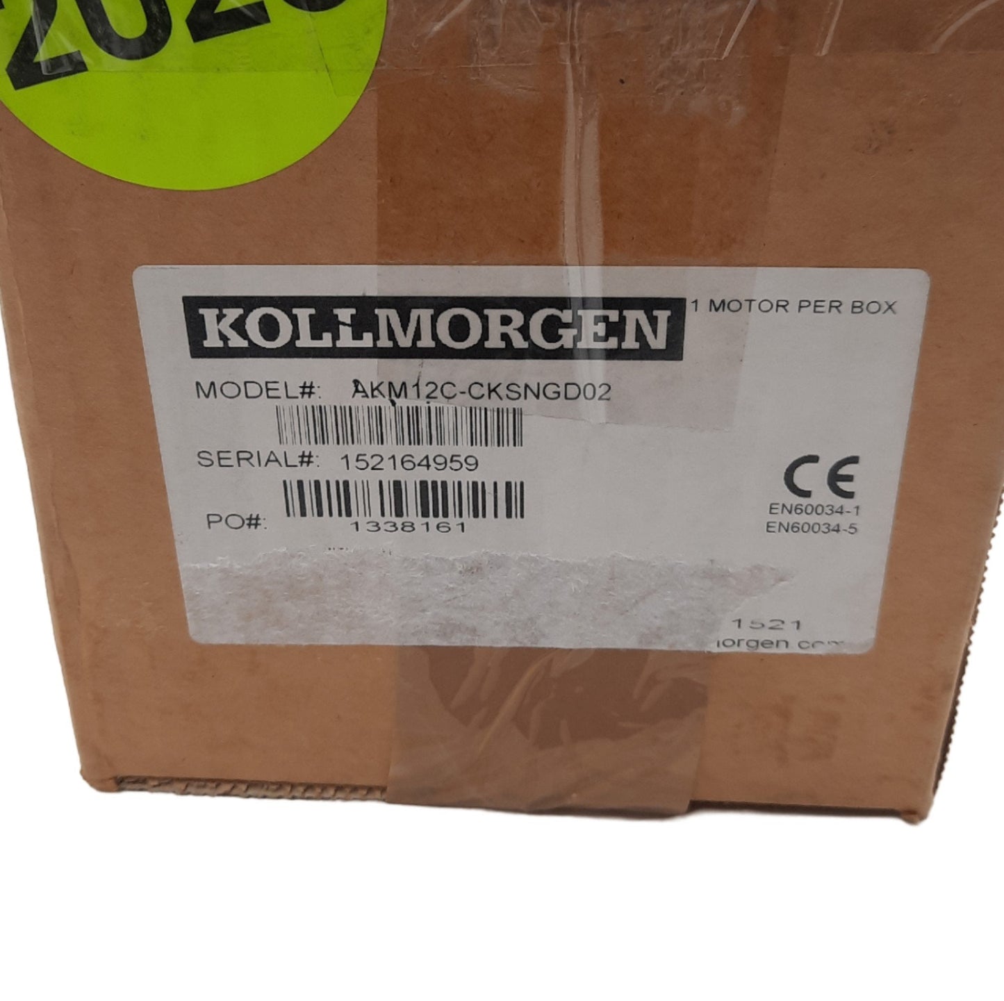 New Kollmorgen AKM12C-CKSNGD02 Servo Motor 40mm Flange 240VAC 1.51A, 0.31Nm, 8000RPM