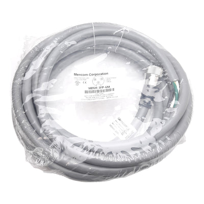 New Mencom MINH-3FP-6M Cordset, 3-Pin 7/8-16UN2 Female to Flying Leads, 600V 18A, 6m