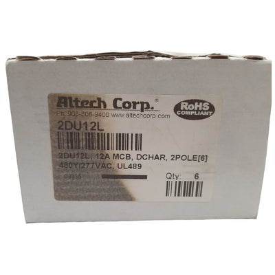 New Altech Corp 2DU12L Circuit Breaker 2 Pole, 480Y/277 VAC, 12A Rated Current