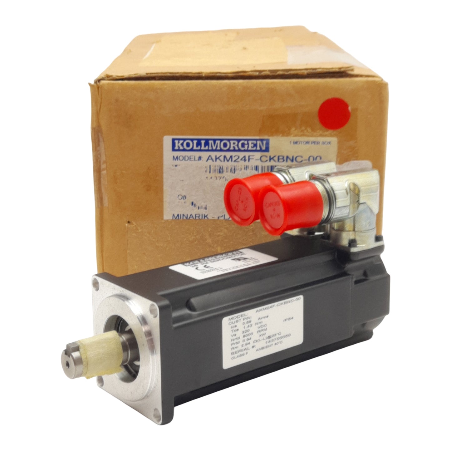New Kollmorgen AKM24F-CKBNC-00 Servo Motor, 3-Phase 240VAC 3.89A, 0.94kW, 58mm Frame
