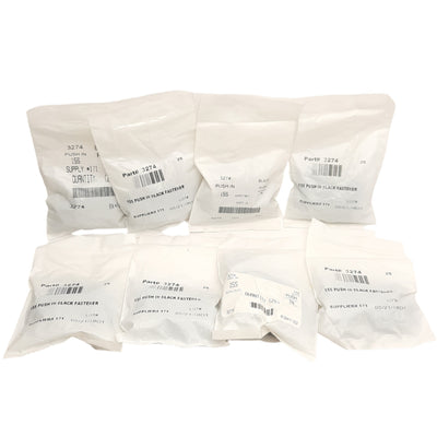 New Lot of 200 80/20 3274 Push-In Fasteners, 15 Series, ø0.300 x 0.895in