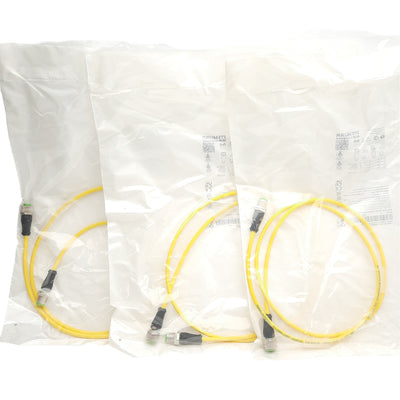 New Lot of 3 Murr Elektronik 7000-40021-0340100 Cable M12 4 Pin, Male/Female