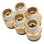 New – Open box Lot of 5 SMC KV2H15-37S Pneumatic Fittings, Male, 5/8in OD, 1/2in NPT, 1.0MPa
