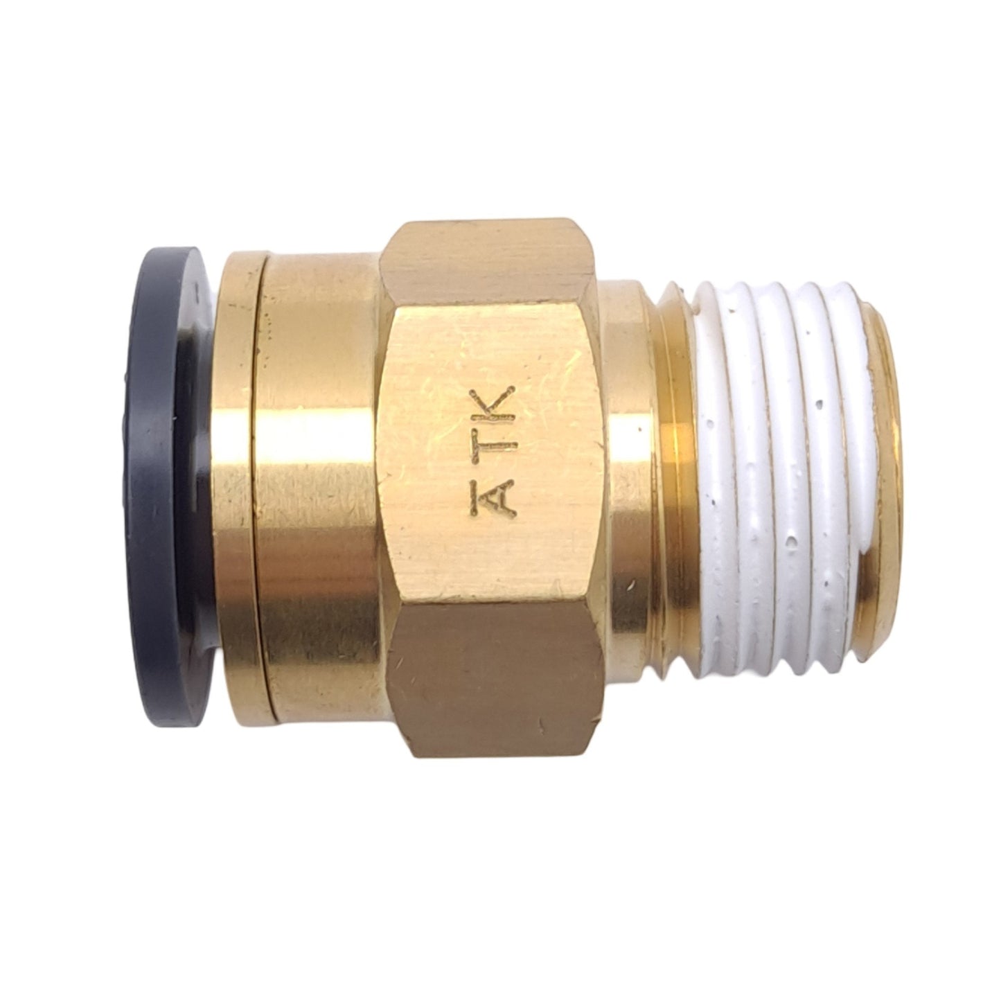 New – Open box Lot of 5 SMC KV2H15-37S Pneumatic Fittings, Male, 5/8in OD, 1/2in NPT, 1.0MPa