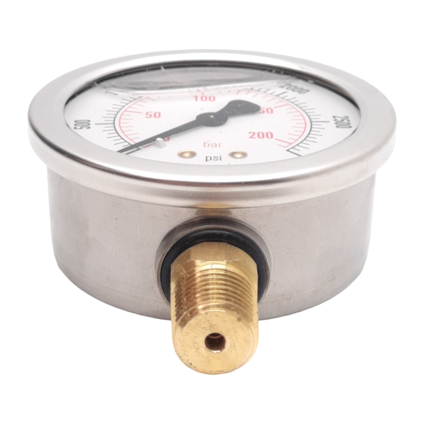 New NOSHOK 25-901-3000-PSI/KPA Pressure Gauge, ø2-1/2in, 0-3000PSI, 1/4in NPT