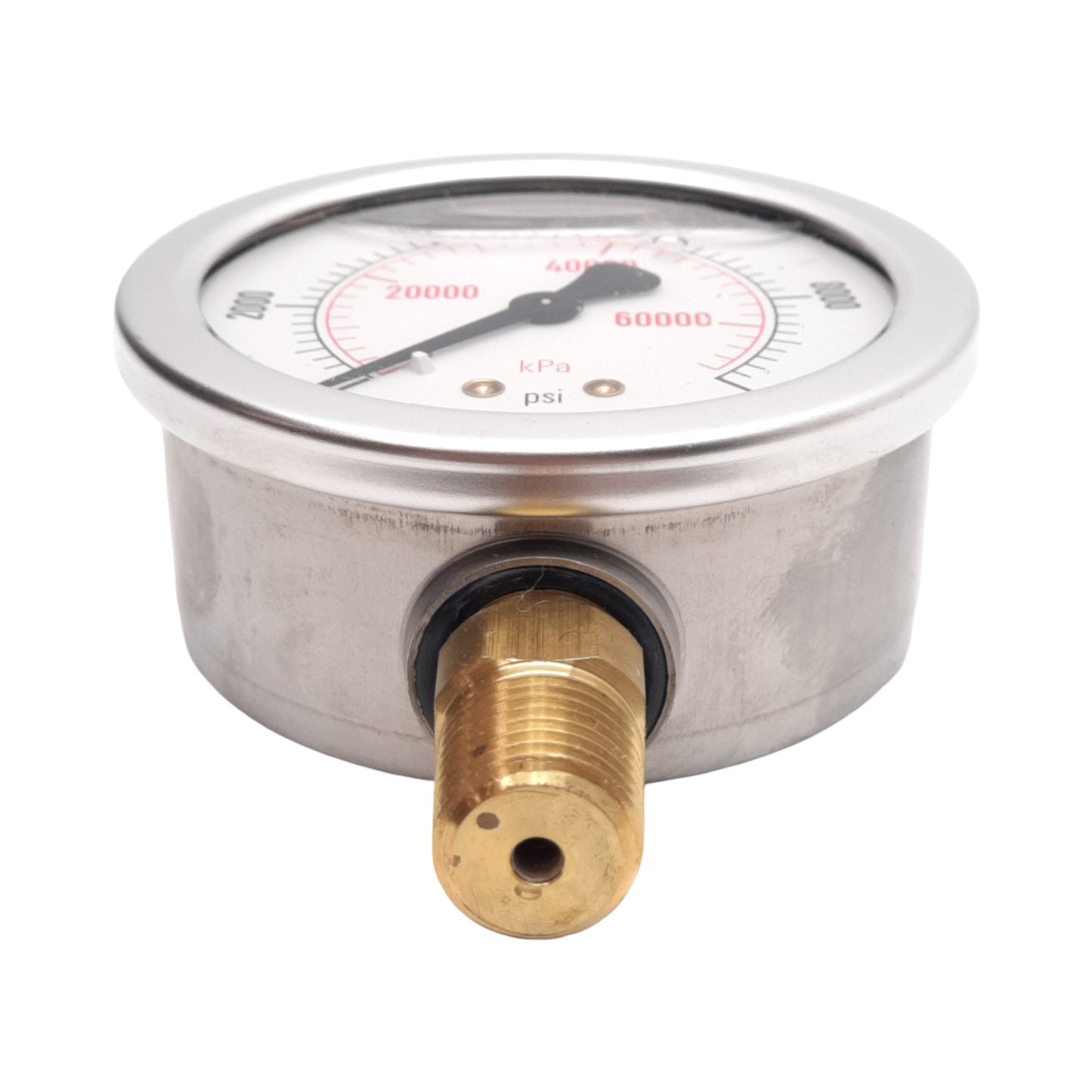 New NOSHOK 25-901-10000-PSI/KPA Pressure Gauge, ø2-1/2in, 0-10000PSI, 1/4in NPT