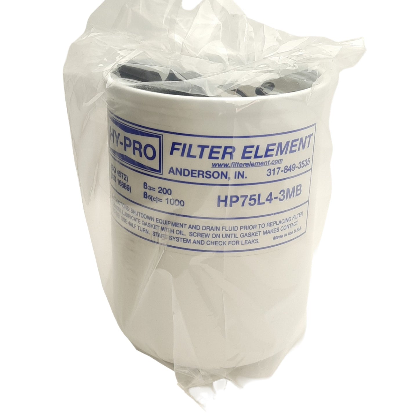 New Hy-Pro HP75L4-3MB Replacement Filter, 1-1/2-16UNF Thread, 3µm Filtration