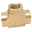 Used Lot of 2 Parker 2203P-8 Brass Union Tee Fitting, 1/2in NPT Female, ø0.703in