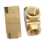 Used Lot of 2 Parker 2203P-8 Brass Union Tee Fitting, 1/2in NPT Female, ø0.703in