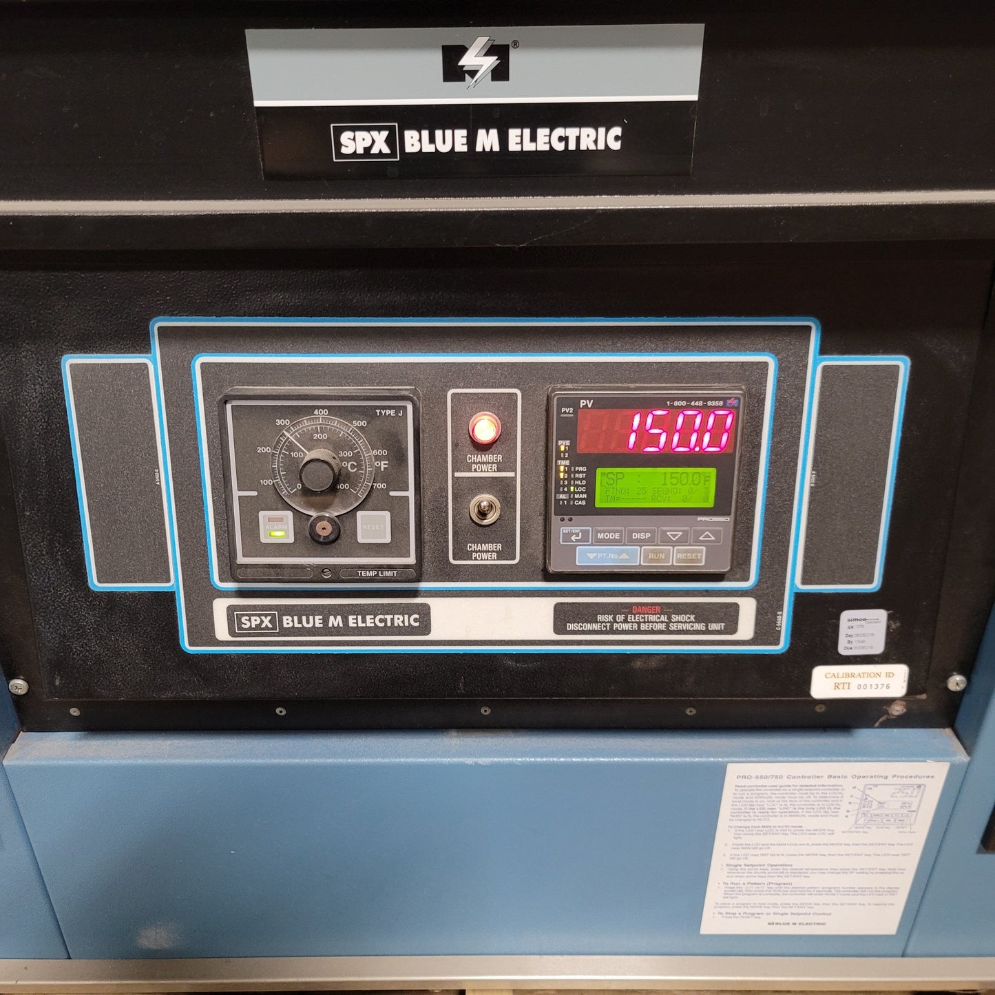 Used SPX Blue M DC-336-F-MP550 Mechanical Convection Oven 11CuFt 350°C 208VAC 3PH 40A