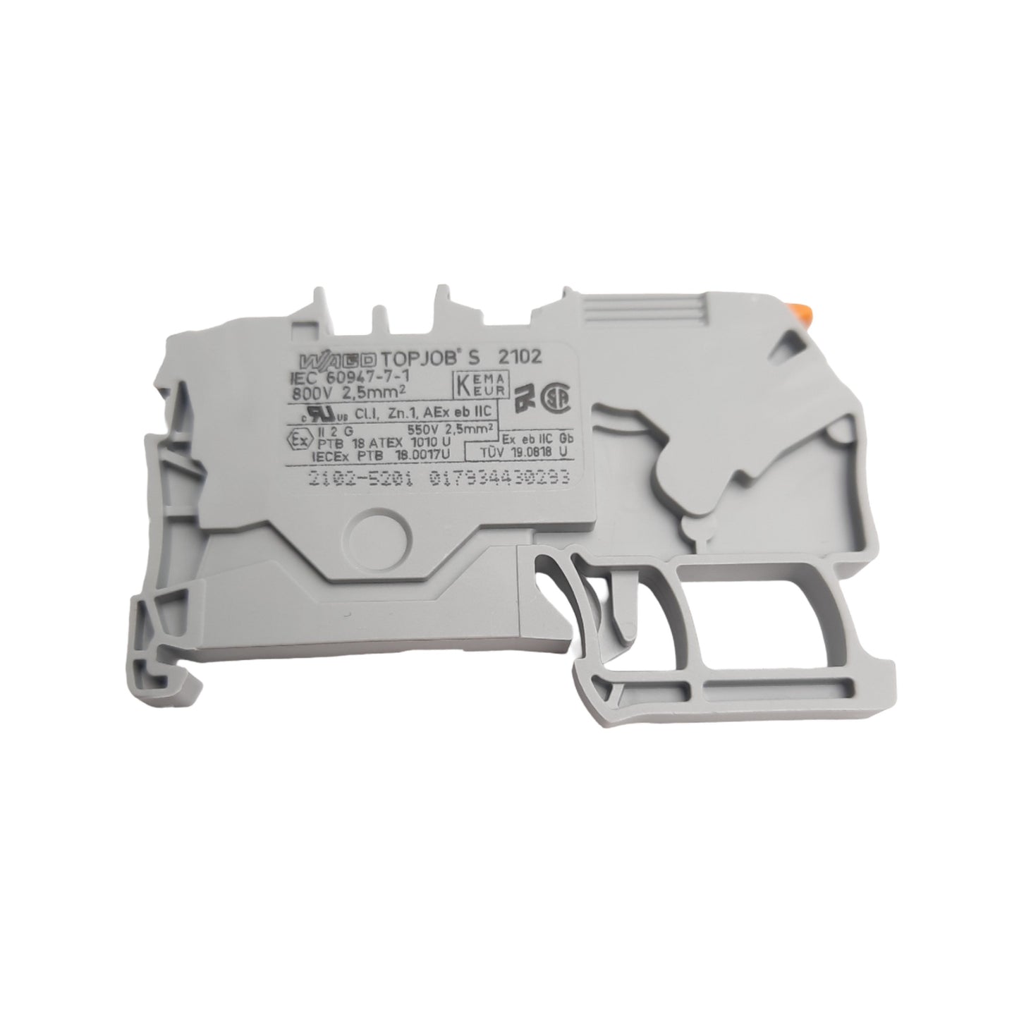 New Lot of 10 Wago 2102-5201 TopJob S Terminal Block, DIN Rail Mount, 2 Position