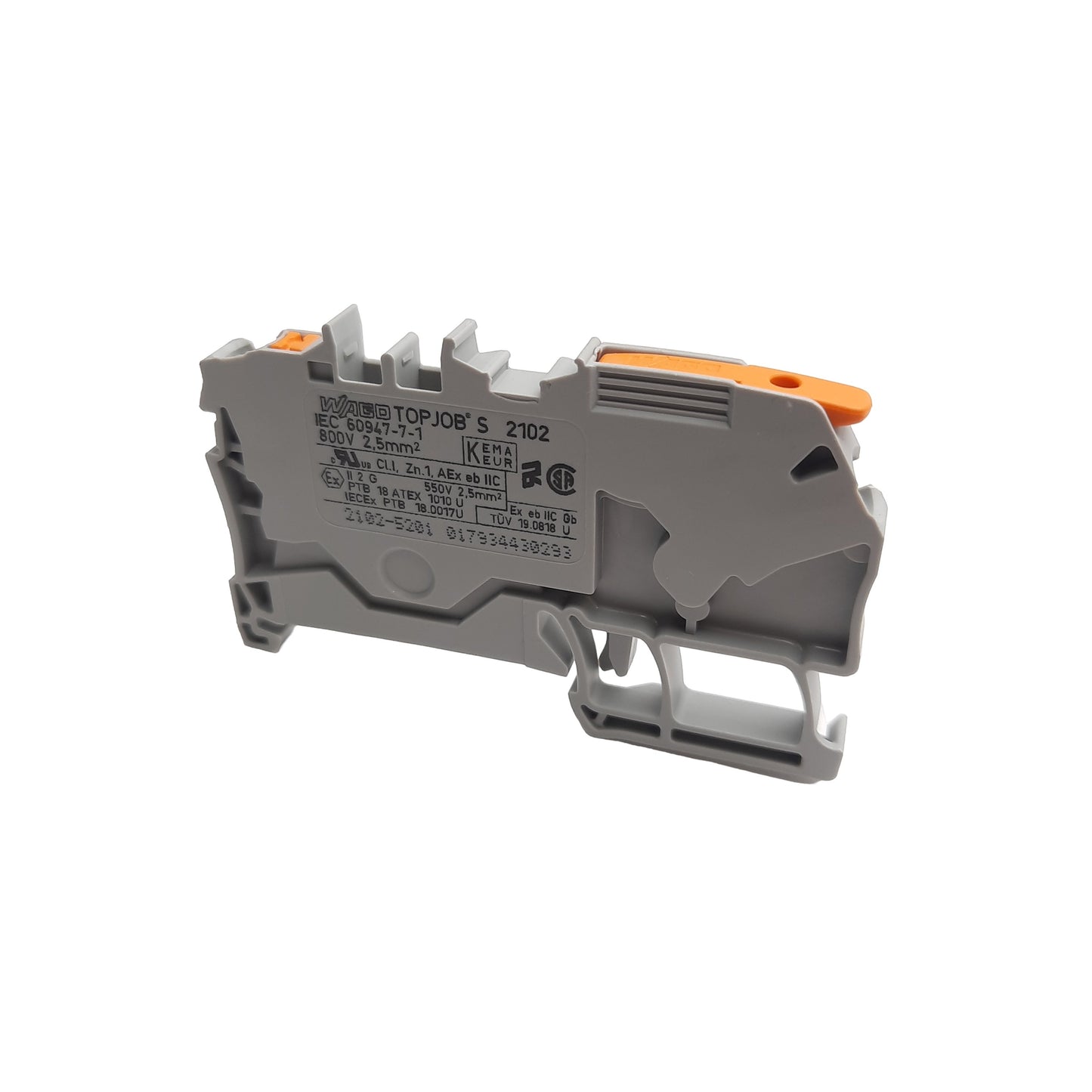 New Lot of 10 Wago 2102-5201 TopJob S Terminal Block, DIN Rail Mount, 2 Position