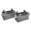 New Lot of 2 Harting 19300161231 HAN 16B-asg-1-QB-M25 Side Entry Aluminum Hood, M25