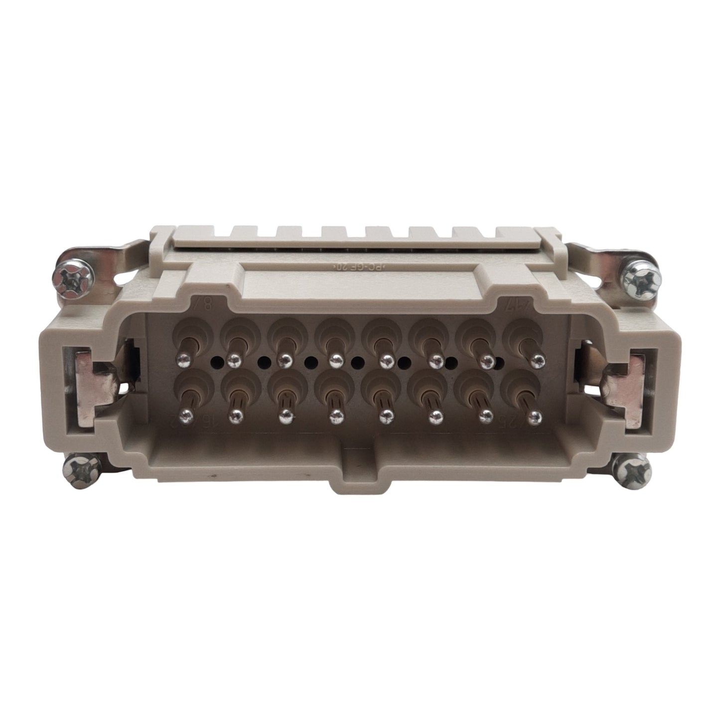 New Lot of 2 Harting 09330162616 Rectangular Plug Insert, 16+PE, Size 16B, 500V 16A