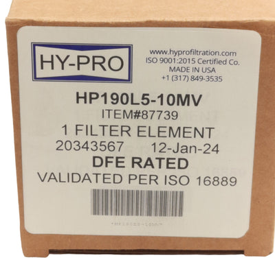 New Hy-Pro HP190L5-10MV Filter Element 0.8in ID, ø2in x 4.9in Length