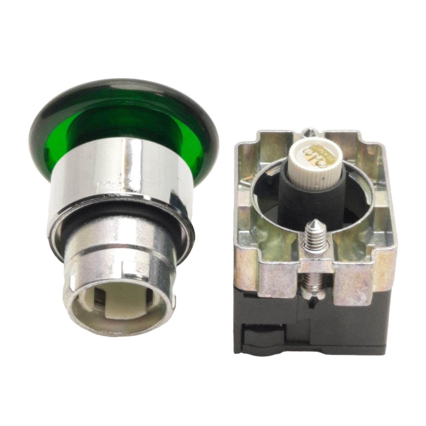 New Altech Corp 2ALM3LB-024 E-Stop Pushbutton, 22mm, Green, Illuminated 24V