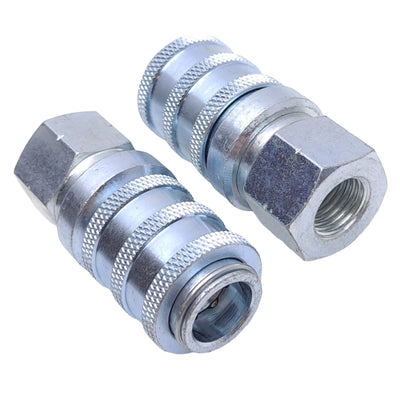 New – Open box Lot of 2 Dixon 1PDF2 Hydraulic Couplings, ø1/8in QD, 1/4-18 NPT, 6000PSI Max