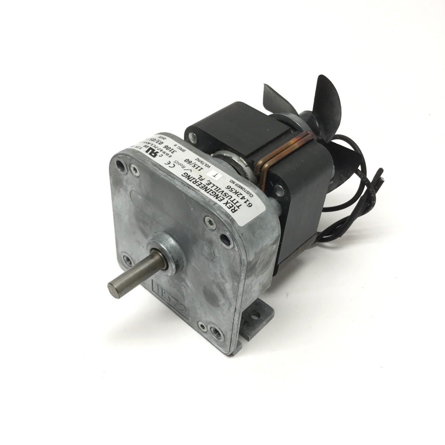 Used Rex Engineering 6142K56 AC Gear Motor 115VAC, 35RPM, 15in-lb, 1/120HP