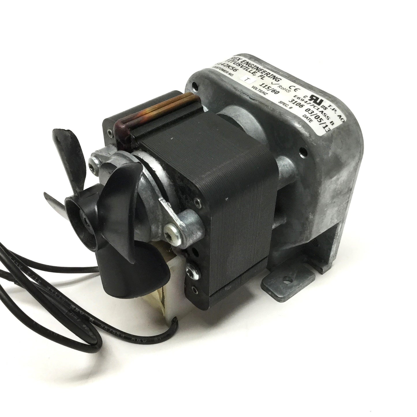 Used Rex Engineering 6142K56 AC Gear Motor 115VAC, 35RPM, 15in-lb, 1/120HP
