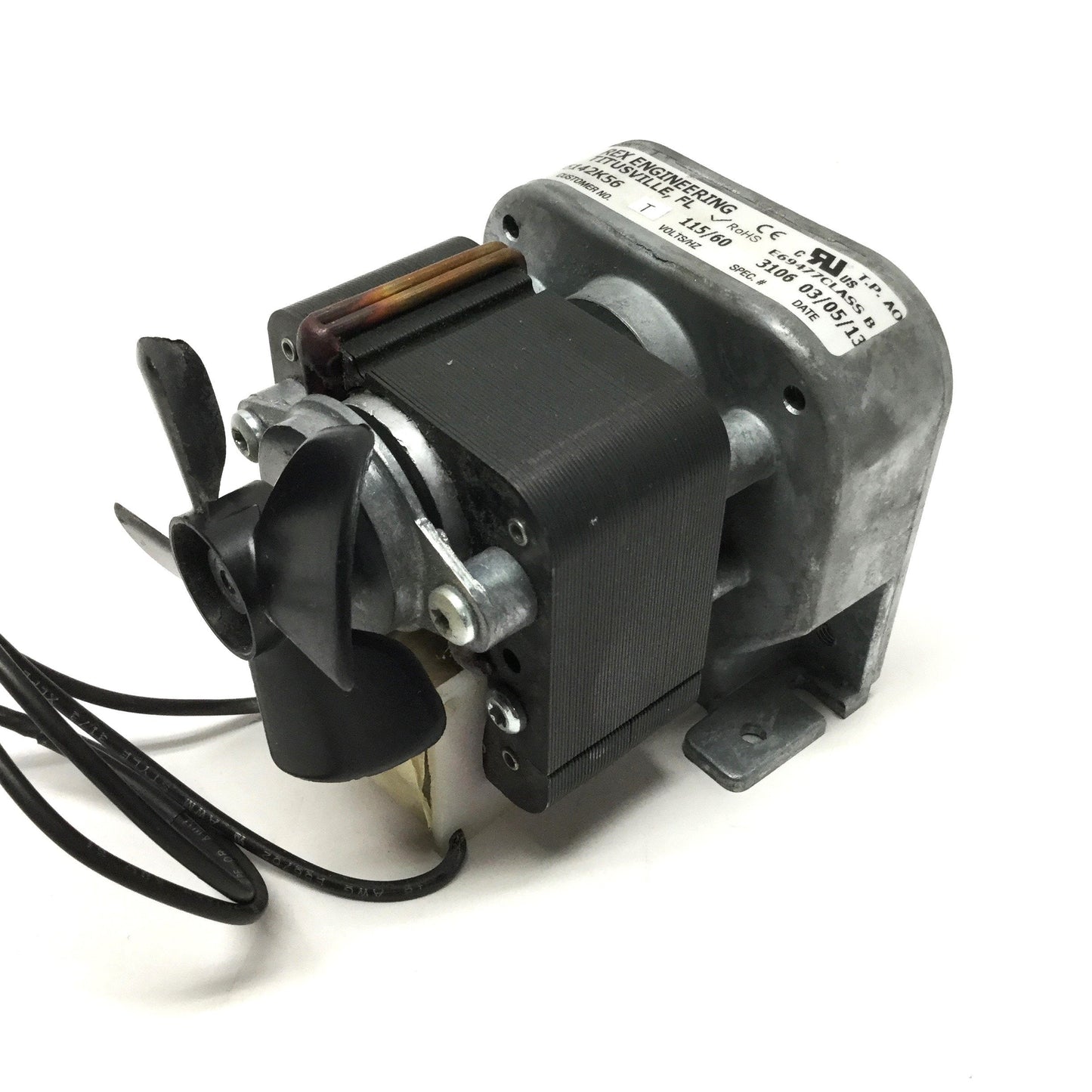 Used Rex Engineering 6142K56 AC Gear Motor 115VAC, 35RPM, 15in-lb, 1/120HP