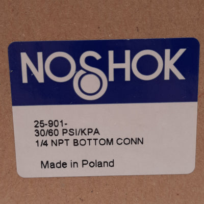 New NOSHOK 25-901-30/60-PSI/KPA Pressure Gauge, ø2-1/2in, -30inHg~60PSI, 1/4in NPT