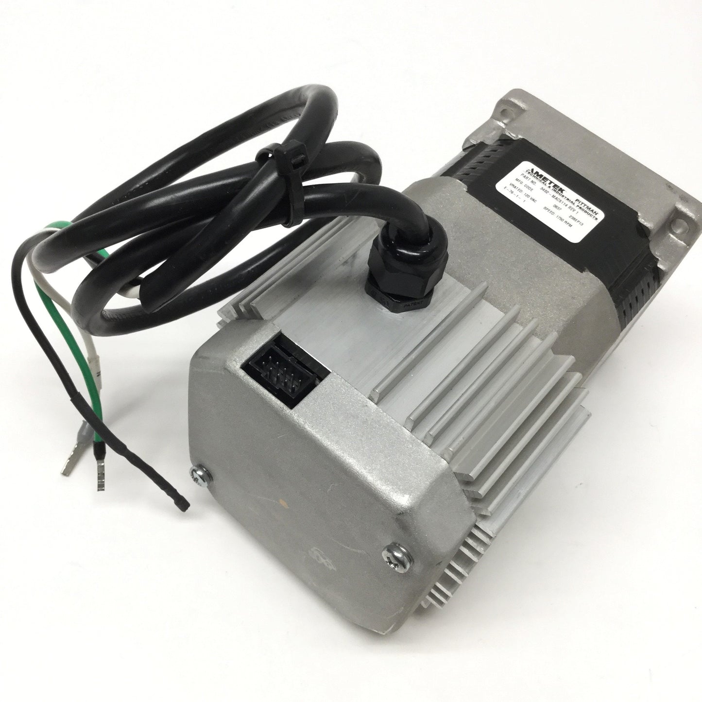 Used Ametek Pittman 3482-MAC5114 Servo Motor, 1750 RPM, 120VAC, Ø1/2" Shaft