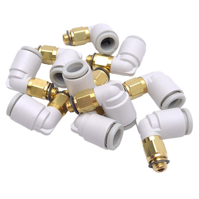 New Lot of 10 SMC KQ2L06-M5A Elbow Fittings, ø6mm One-Touch to M5x0.8, 1.0MPa