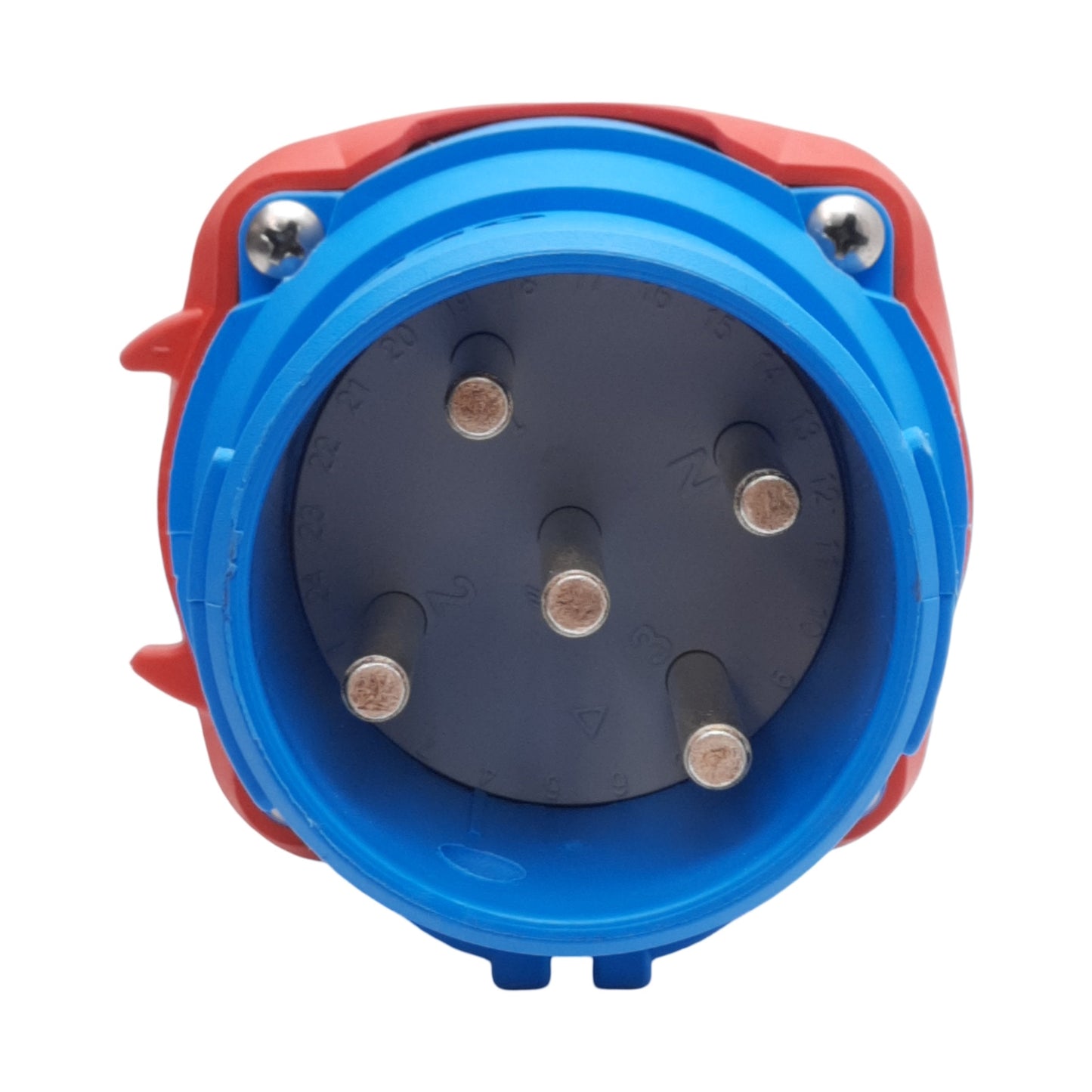 New – Open box Eaton AH560P7W Pin & Sleeve Watertight Plug, 4-Pole + Ground, 3Ø 480Y/277VAC 60A