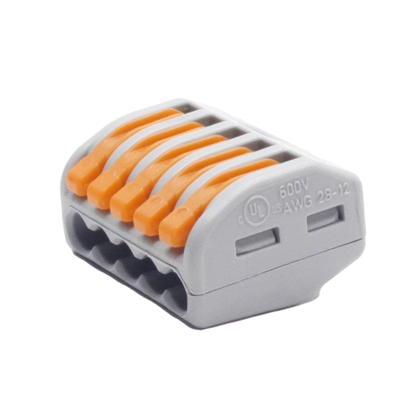 New Lot of 40 Wago 222-415 Spring Terminal Connector w/ Lever, 5-Conductor, 600V 20A