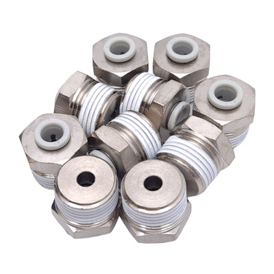 New Lot of 10 SMC KQ2H06-03NS Pneumatic Connectors, ø6mm O.D., Rc3/8, 3.0MPa Max