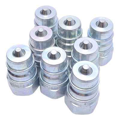 New Lot of 8 Stucchi M-IR38V NPT-E23 Hydraulic Interchange Coupler, 3/8NPT, 30.0MPa