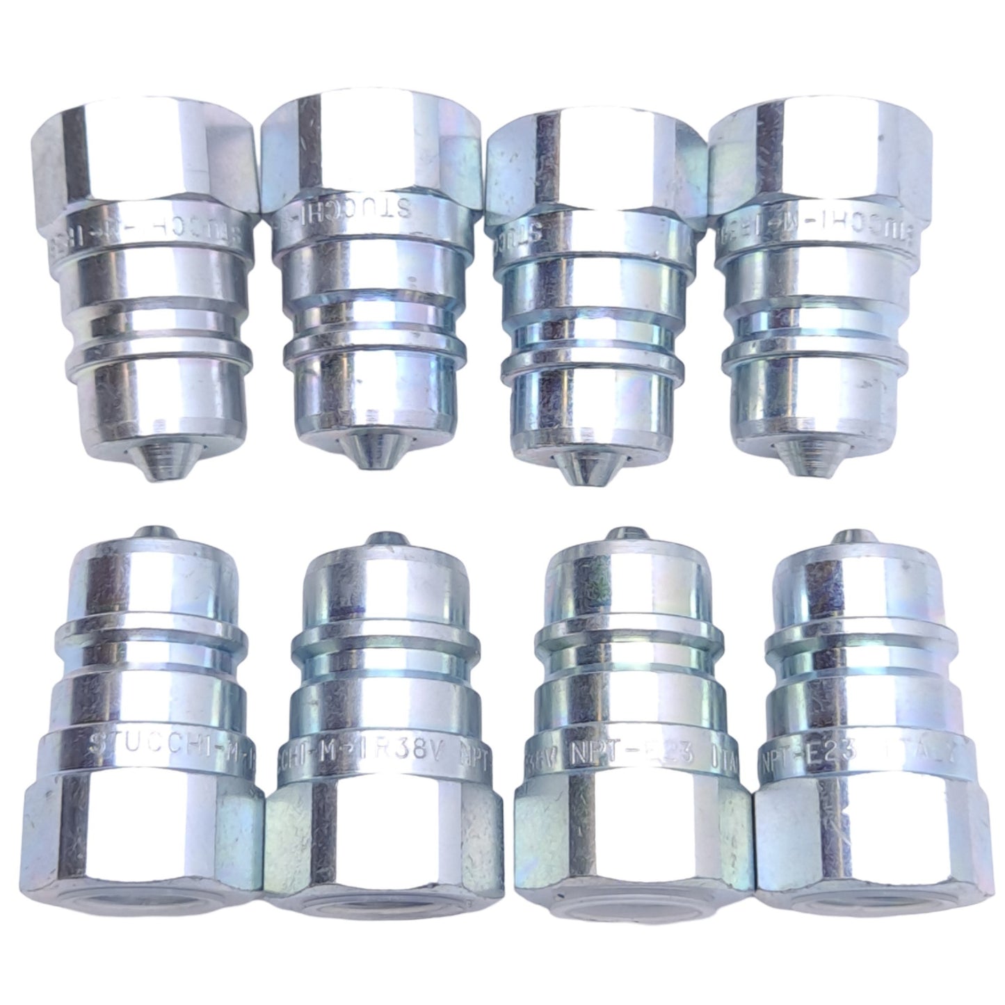 New Lot of 8 Stucchi M-IR38V NPT-E23 Hydraulic Interchange Coupler, 3/8NPT, 30.0MPa