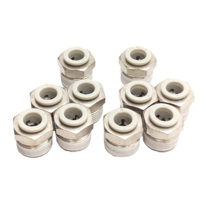 New Lot of 10 SMC KQ2H08-03NS Pneumatic Fittings Rc3/8 Male to 8mm P2C Tube