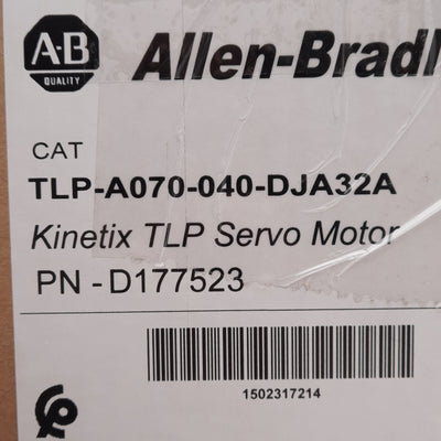 New Allen Bradley TLP-A070-040-DJA32A Servo Motor, 3Ø 230VAC, 0.4kW, 60mm Frame