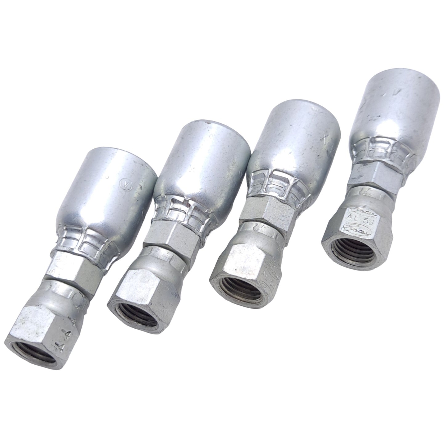 New Lot of 4 Gates 4GLX-4FJX 710700275 Hose Fitting, JIC 37°Swivel, 7/16-20, -4 Hose