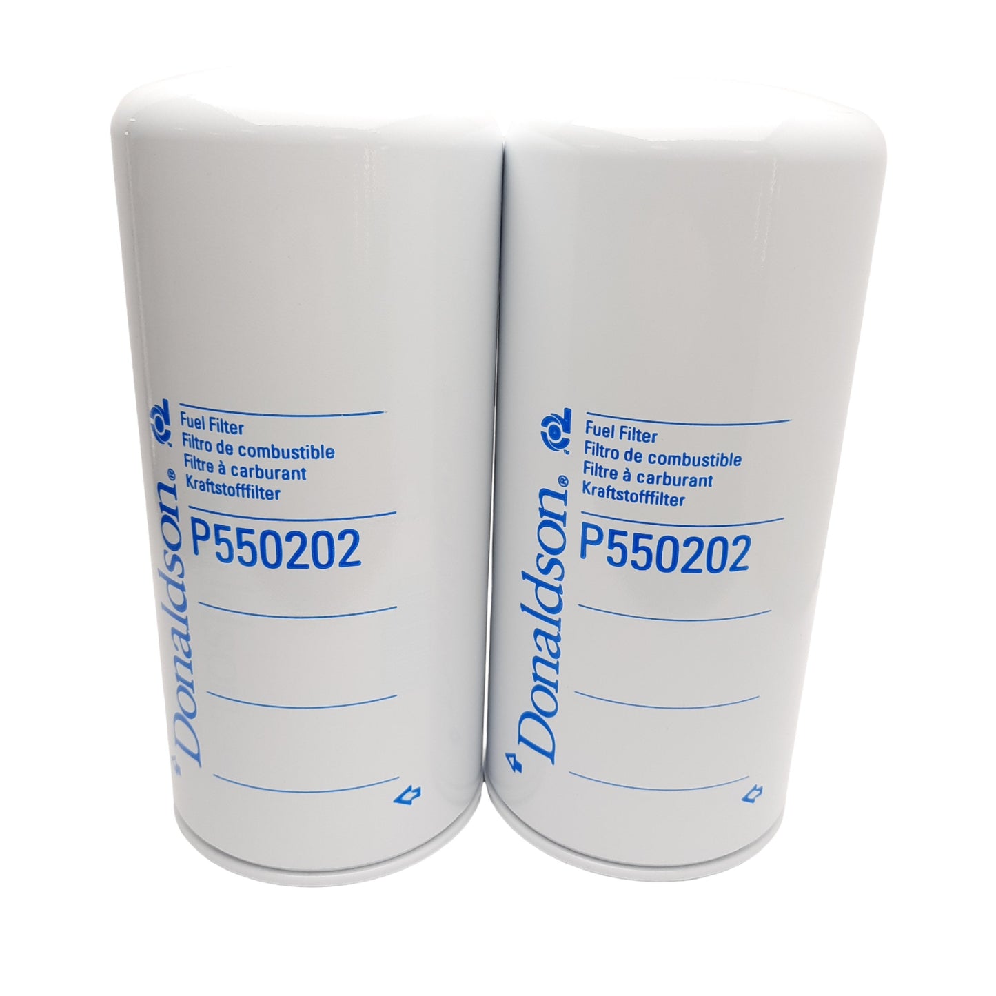 New Lot of 2 Donaldson P550202 Spin-On Fuel Filter, 1-1/4-12 UN, Cellulose, 9 Micron