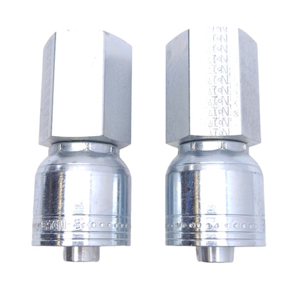 New Lot of 2 Danfoss 1AA8FP8 Straight Crimp Hose Fittings, 1/2in NPTF, -8 Hose