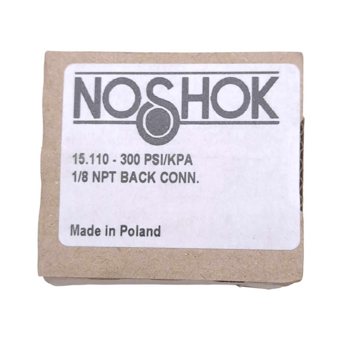 New NOSHOK 15-110-300-PSI/KPA Pressure Gauge, 300psi/kPa, 1/8in NPT, ø1.5in