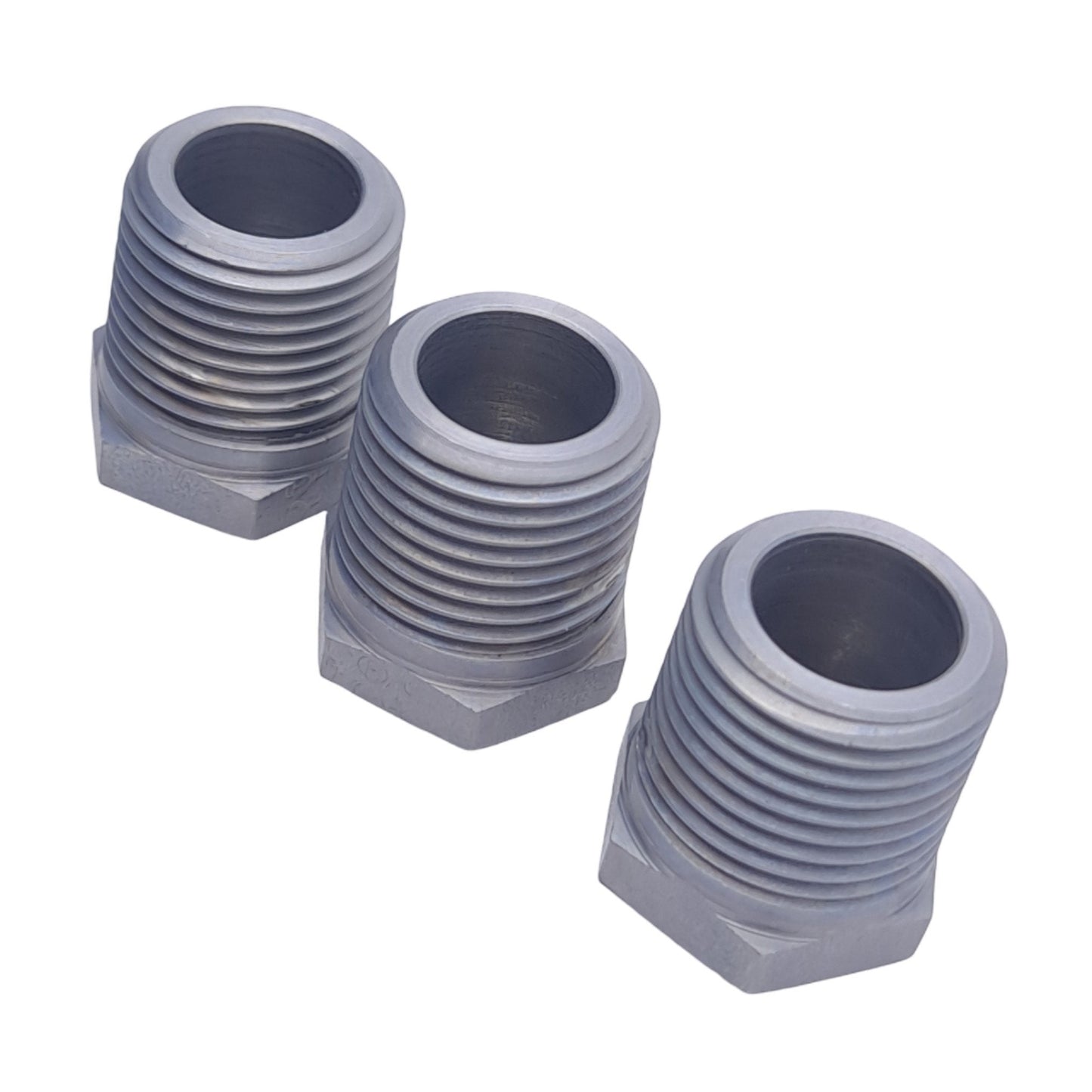 New Lot of 3 Parker 1/2HP3MS Port Plug w/ Cap, 1/2in BSPT Male, 22mm Hex, 6000 PSI