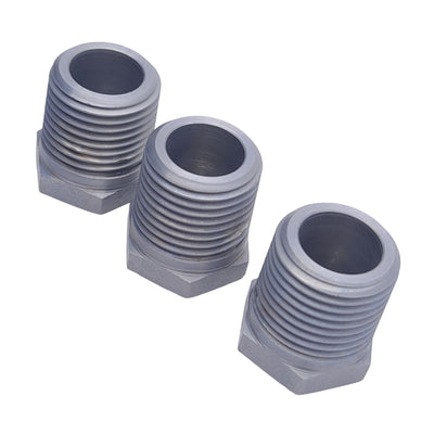 New Lot of 3 Parker 1/2HP3MS Port Plug w/ Cap, 1/2in BSPT Male, 22mm Hex, 6000 PSI