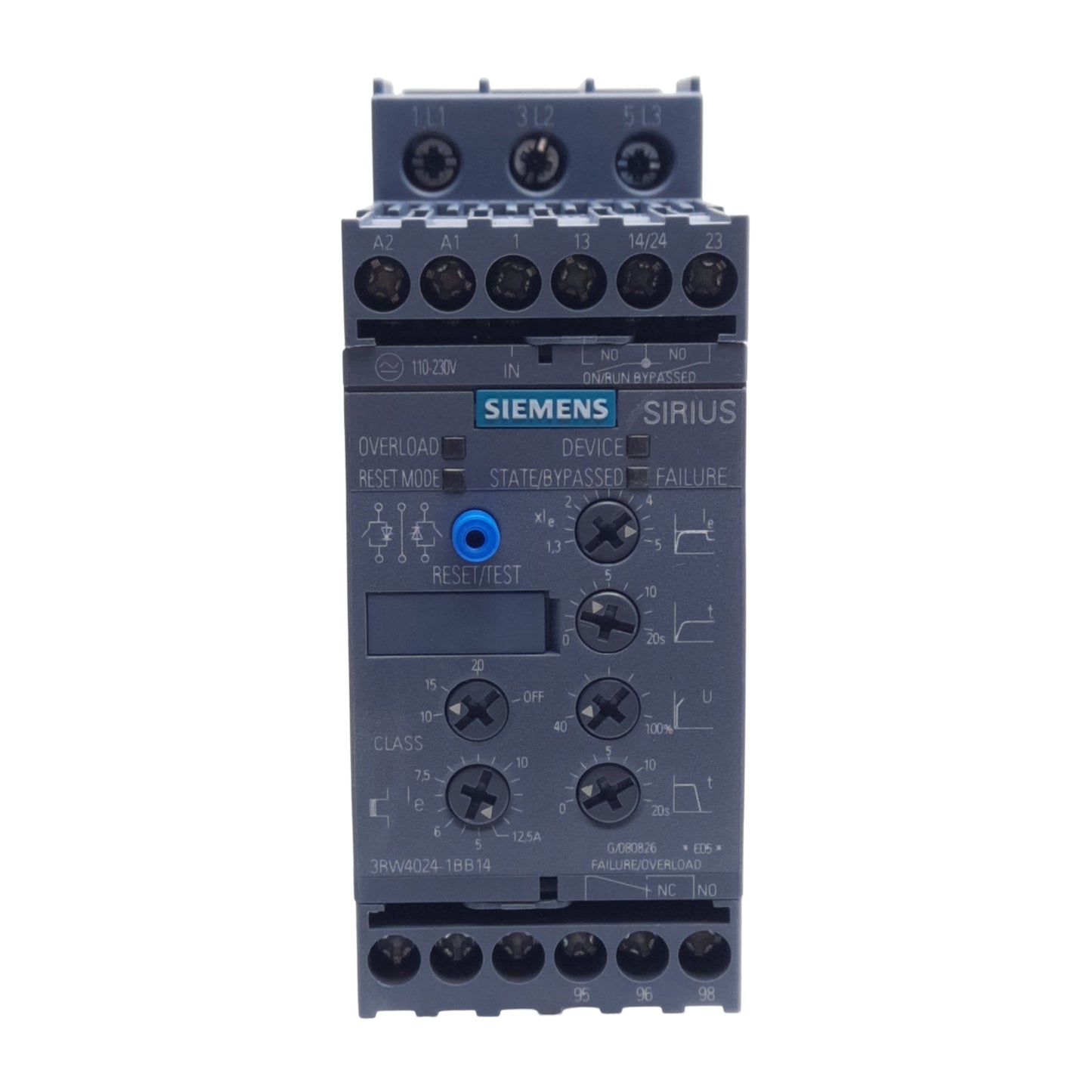 New Siemens 3RW4024-1BB14 Soft Starter, 5.5kW, 200-480VAC, 110-230VAC/DC Control