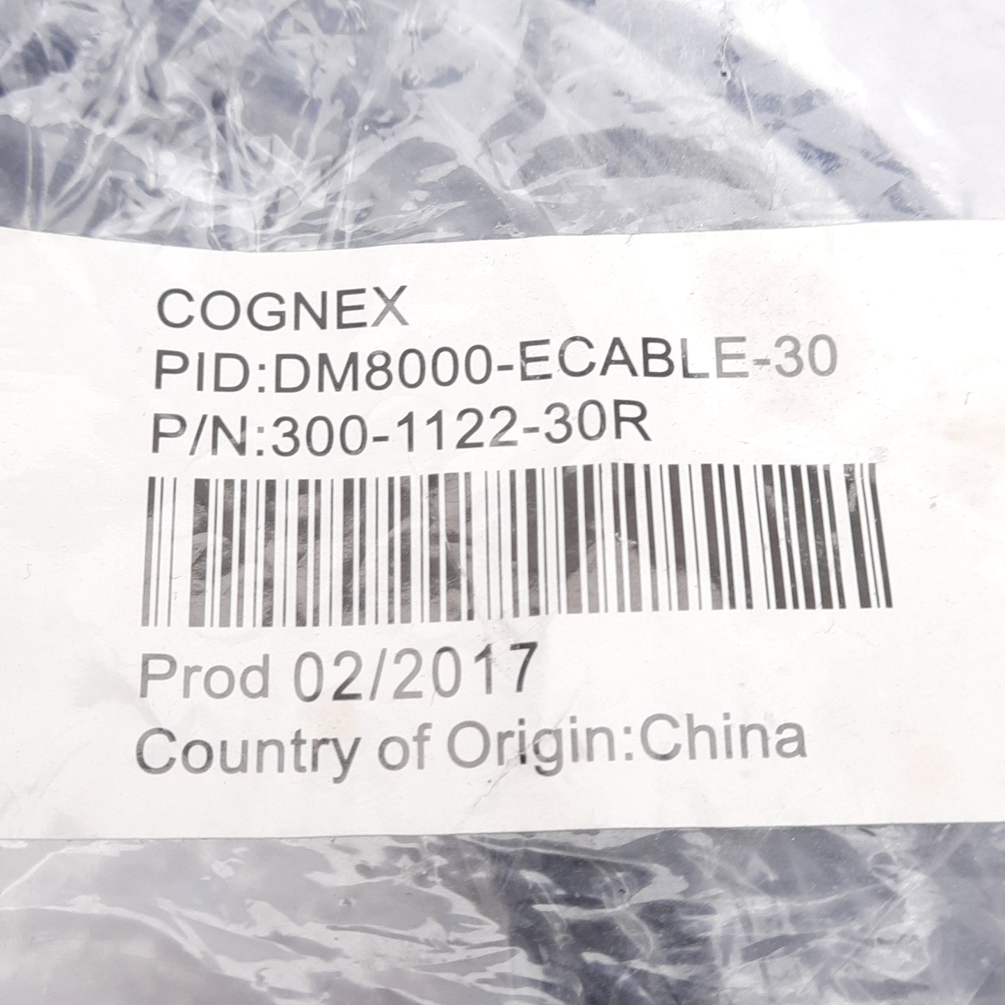New Cognex 300-1122-30R Dataman Barcode Reader Scanner Ethernet Cable, 30m, RJ45
